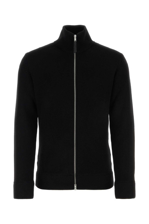 Black cotton blend cardigan MAISON MARGIELA (SI1HA0013S17781)