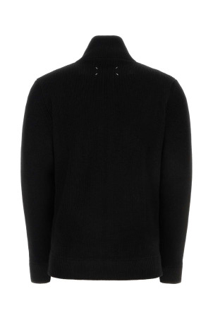 Black cotton blend cardigan MAISON MARGIELA (SI1HA0013S17781)