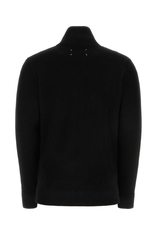 Black cotton blend cardigan MAISON MARGIELA (SI1HA0013S17781)