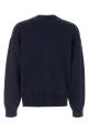 Navy blue wool blend cardigan AMI (UKC381KN0156)