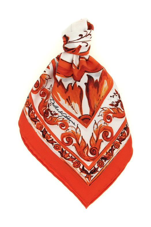 'Maiolica' scarf orange