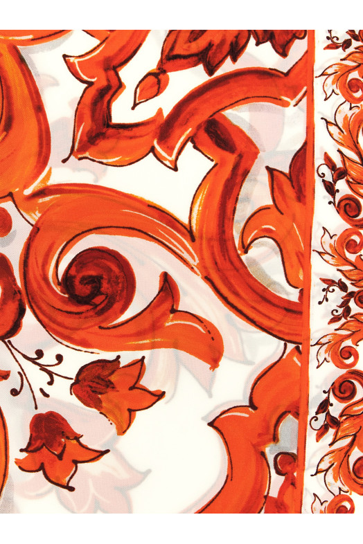 'Maiolica' scarf orange