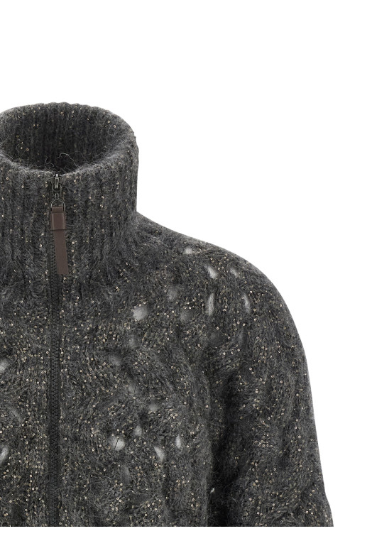'Dazzling Waves' cardigan Gray