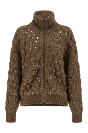 'Dazzling Waves' cardigan Brown