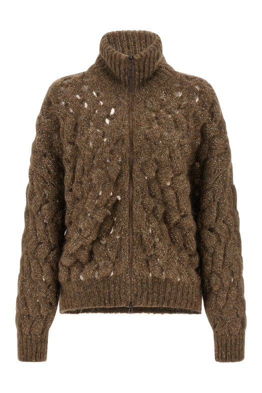'Dazzling Waves' cardigan Brown