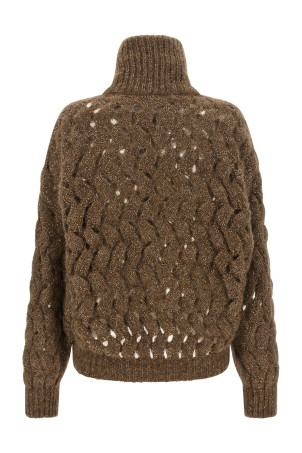'Dazzling Waves' cardigan Brown