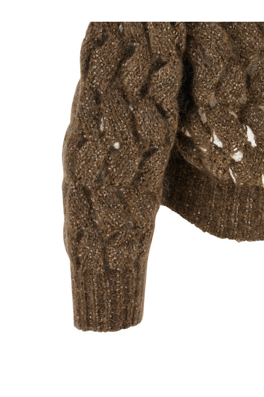 'Dazzling Waves' cardigan Brown