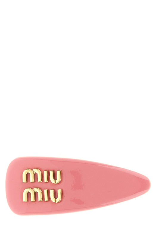 Затискач для волосся з логотипом, рожевий MIU MIU 5IF092069F0410