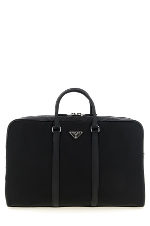 Дорожня сумка з матеріалу Re-Nylon та Saffiano, чорна PRADA 2VC042VOOO2DMHF0002