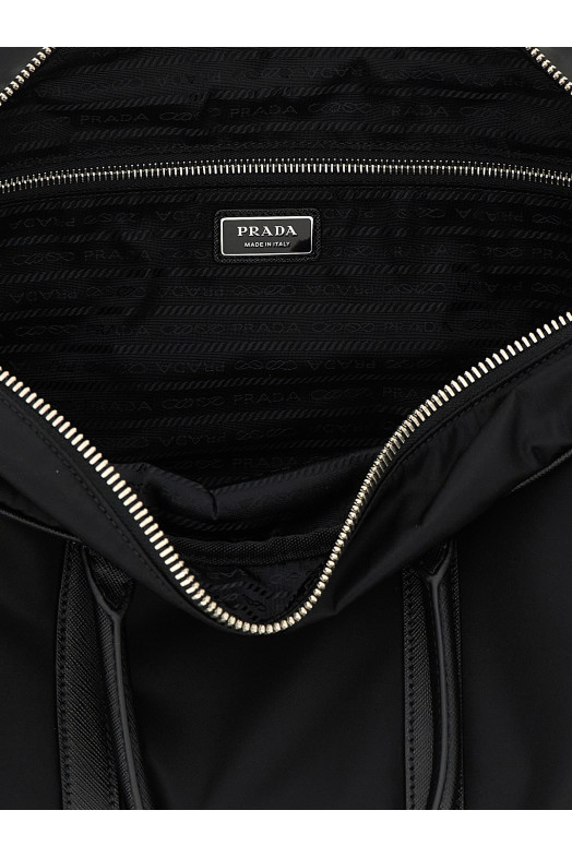 Дорожня сумка з матеріалу Re-Nylon та Saffiano, чорна PRADA 2VC042VOOO2DMHF0002