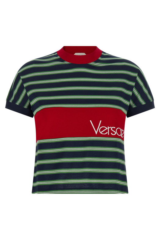 Футболка з інтарсією «Multicolor» VERSACE 10259081A184396UF90