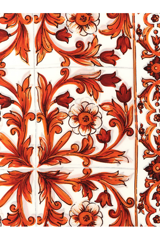 'Maiolica' scarf orange