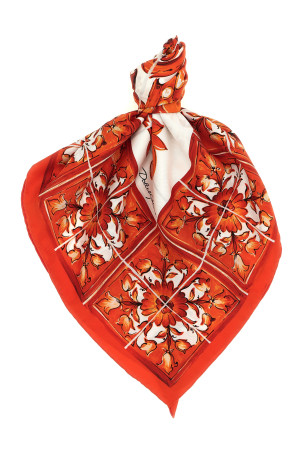 'Maiolica' scarf orange