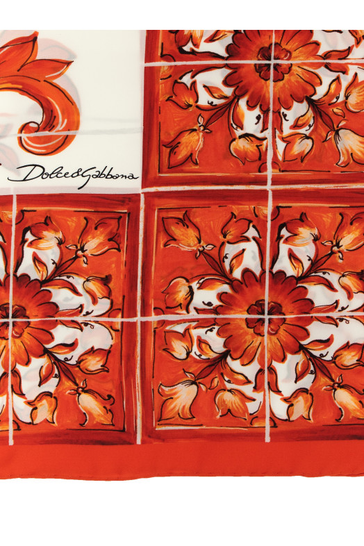 'Maiolica' scarf orange