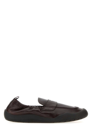 Dark brown leather Speedrock loafers PRADA (2DE161FG000070)