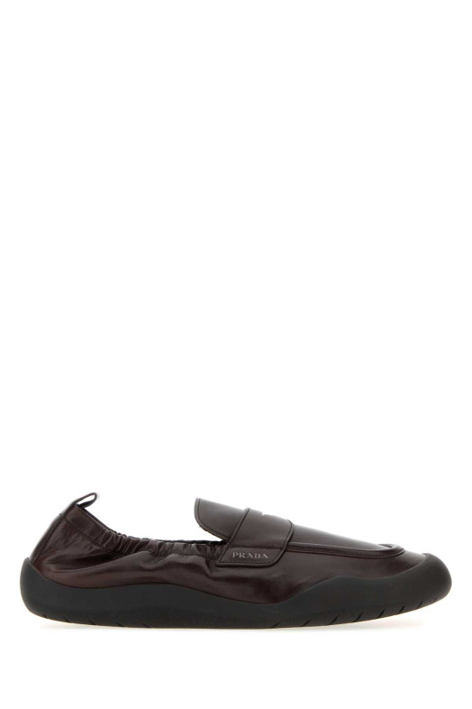 Dark brown leather Speedrock loafers PRADA (2DE161FG000070)