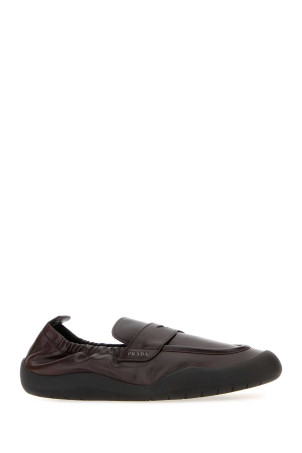 Dark brown leather Speedrock loafers PRADA (2DE161FG000070)