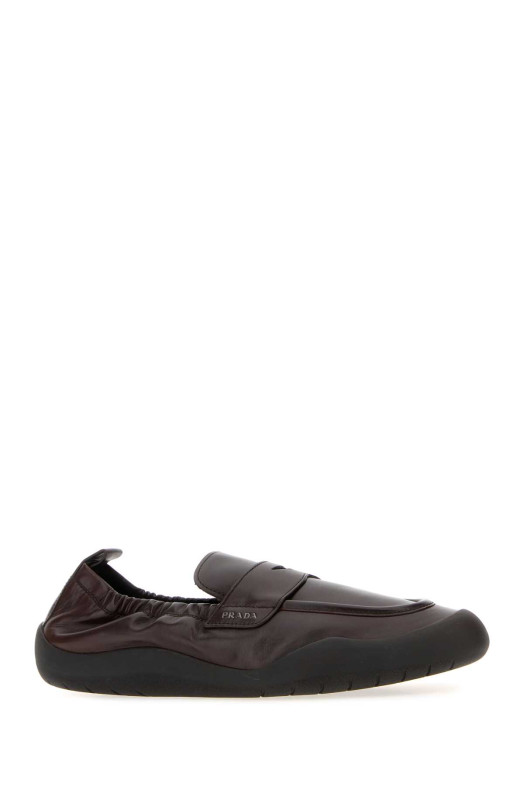 Dark brown leather Speedrock loafers PRADA (2DE161FG000070)
