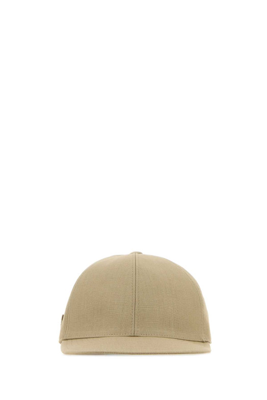 Бейсболка з льону пісочного кольору PRADA (2HC5042F7Z)