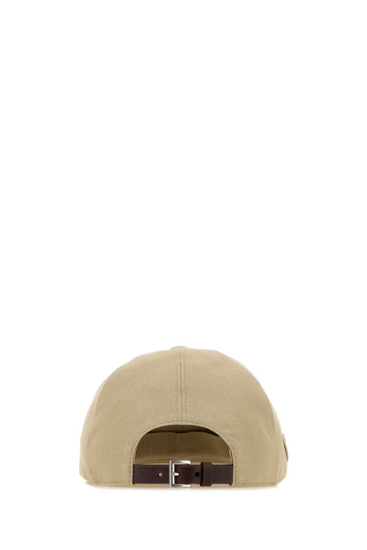 Бейсболка з льону пісочного кольору PRADA (2HC5042F7Z)
