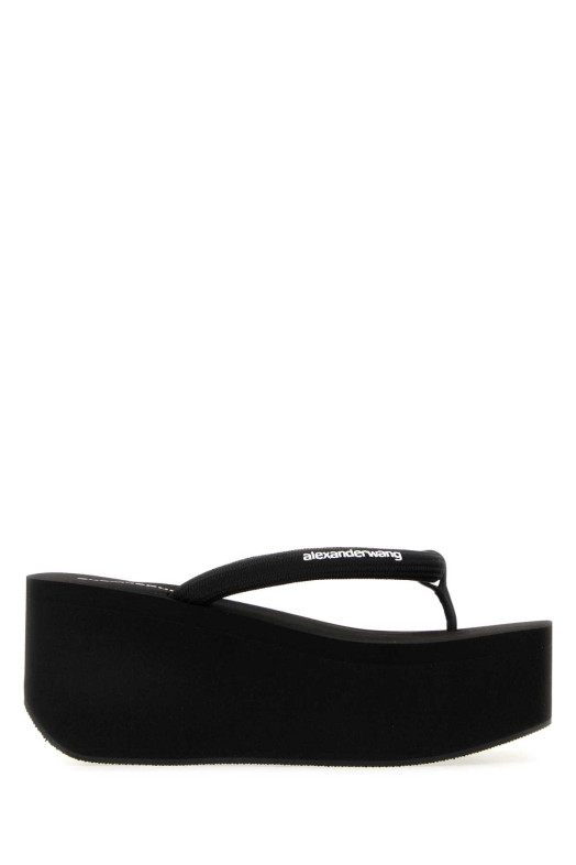 Чорні тканинні шльопанці-стрінги Jenna від ALEXANDER WANG (30326S024)