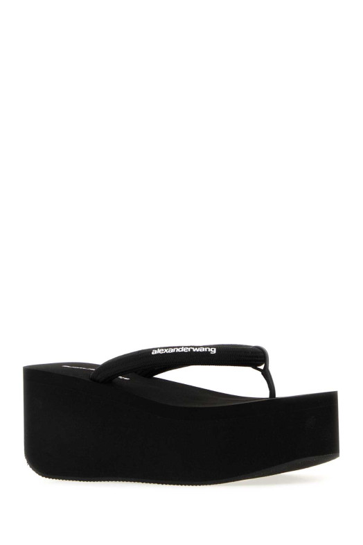 Чорні тканинні шльопанці-стрінги Jenna від ALEXANDER WANG (30326S024)