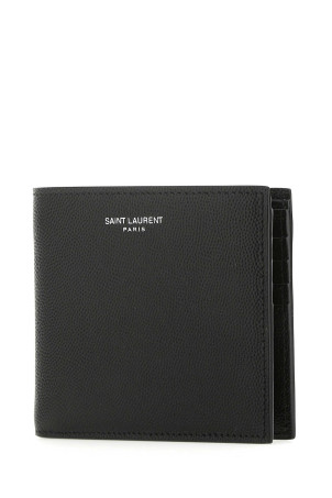 Black leather wallet Black SAINT LAURENT (396307BTY0N)
