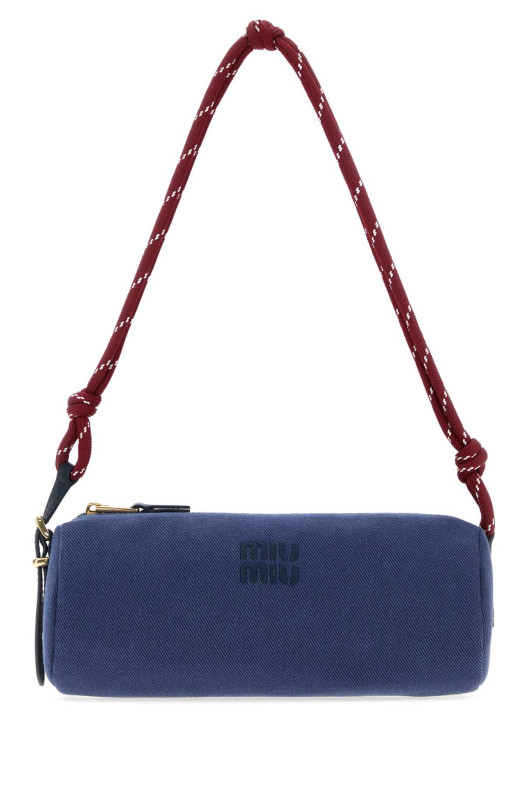 Navy blue gabardine shoulder bag MIU MIU (5NE8532IA7)