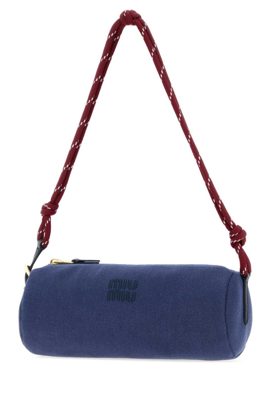 Navy blue gabardine shoulder bag MIU MIU (5NE8532IA7)