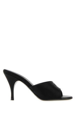Black satin mules Black MIU MIU (5XX684FD085049)