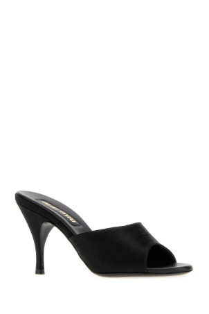 Black satin mules Black MIU MIU (5XX684FD085049)