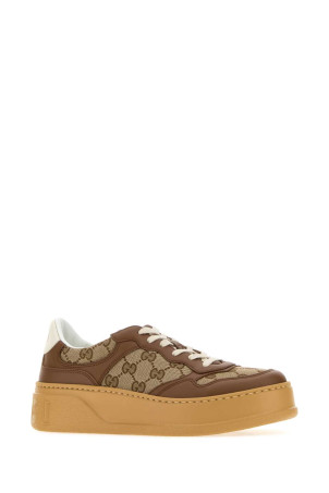 GG fabric and leather sneakers GUCCI (676092UPG20)