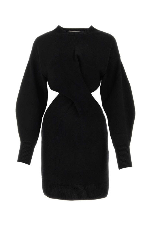 Black wool blend dress Black ALEXANDER MCQUEEN (758585Q1A6W)