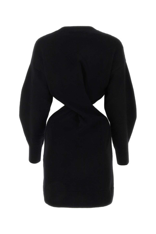 Black wool blend dress Black ALEXANDER MCQUEEN (758585Q1A6W)