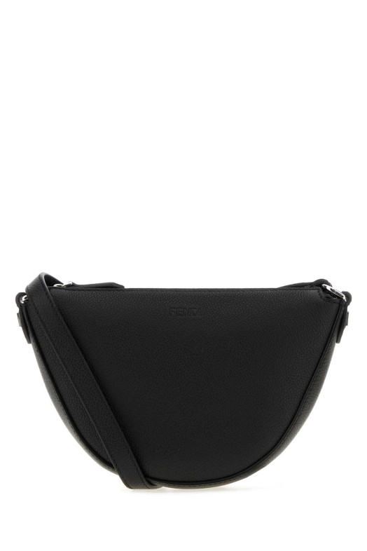 Чорна шкіряна міні-сумка через плече Fendi Melon, чорна FENDI (7AS532ASIH)
