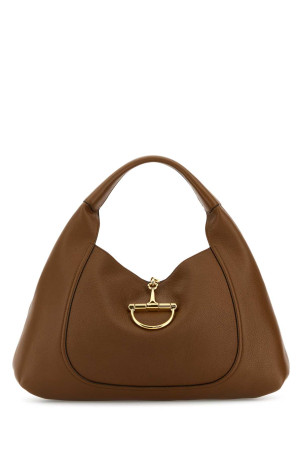 Велика шкіряна сумка через плече Gucci Softbit коричневого кольору (837466AAEAO)