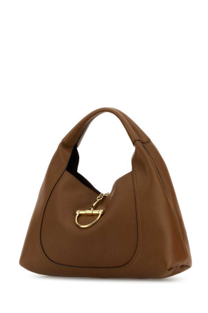 Велика шкіряна сумка через плече Gucci Softbit коричневого кольору (837466AAEAO)