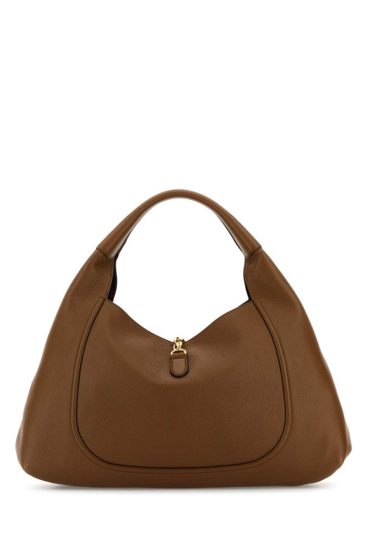 Велика шкіряна сумка через плече Gucci Softbit коричневого кольору (837466AAEAO)