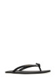 Чорні шкіряні капці-босоніжки SAINT LAURENT (860815DWE00)
