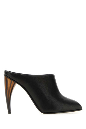 Black leather mules Black ALEXANDER MCQUEEN (866004WHAFA)