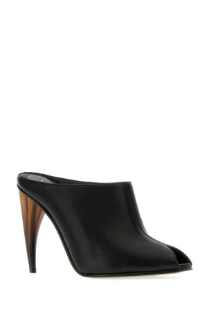 Black leather mules Black ALEXANDER MCQUEEN (866004WHAFA)