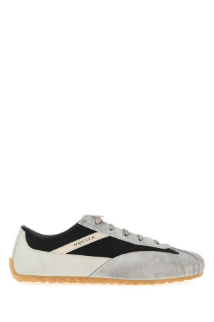 Two-tone leather and fabric Boxe sneakers ALEXANDER MCQUEEN (868496WIAKI)