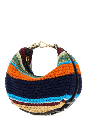 Вышитая вязаная мини-сумочка Fendigraphy от FENDI (8BS081B11O)