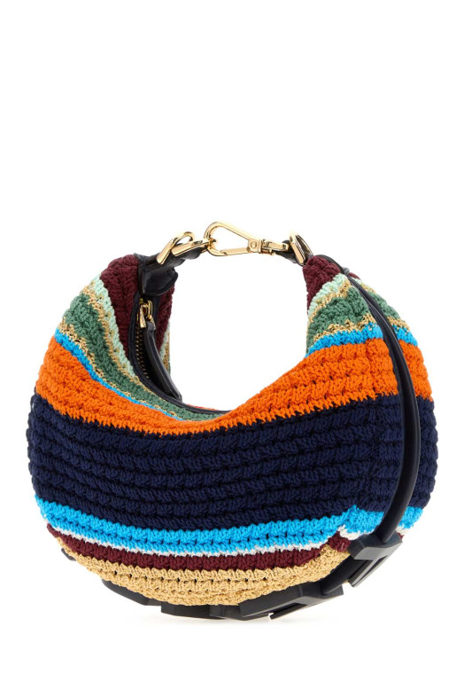 Вышитая вязаная мини-сумочка Fendigraphy от FENDI (8BS081B11O)