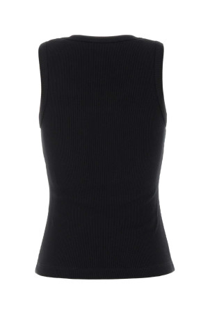 Black stretch cotton tank top Black ALEXANDER MCQUEEN (A00067QLAER)