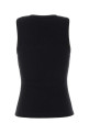 Чорна майка з еластичної бавовни ALEXANDER MCQUEEN (A00067QLAER)