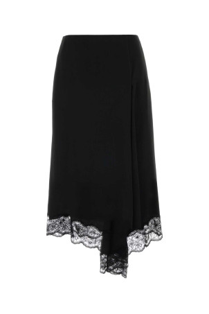 Black crepe skirt Black ALEXANDER MCQUEEN (A000DCQEAAL)