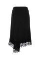 Чорна спідниця з крепу, чорна, ALEXANDER MCQUEEN (A000DCQEAAL)