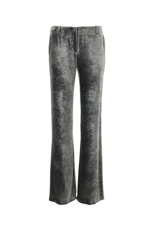 Широкие брюки из серебристого бархата ALBERTA FERRETTI (A03135149)