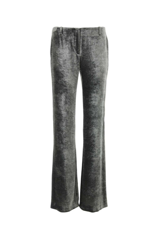 Широкие брюки из серебристого бархата ALBERTA FERRETTI (A03135149)